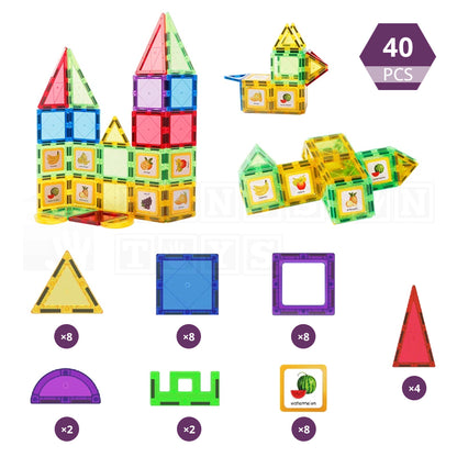 Romboss™ Magnetic Tiles  Educational Toys.