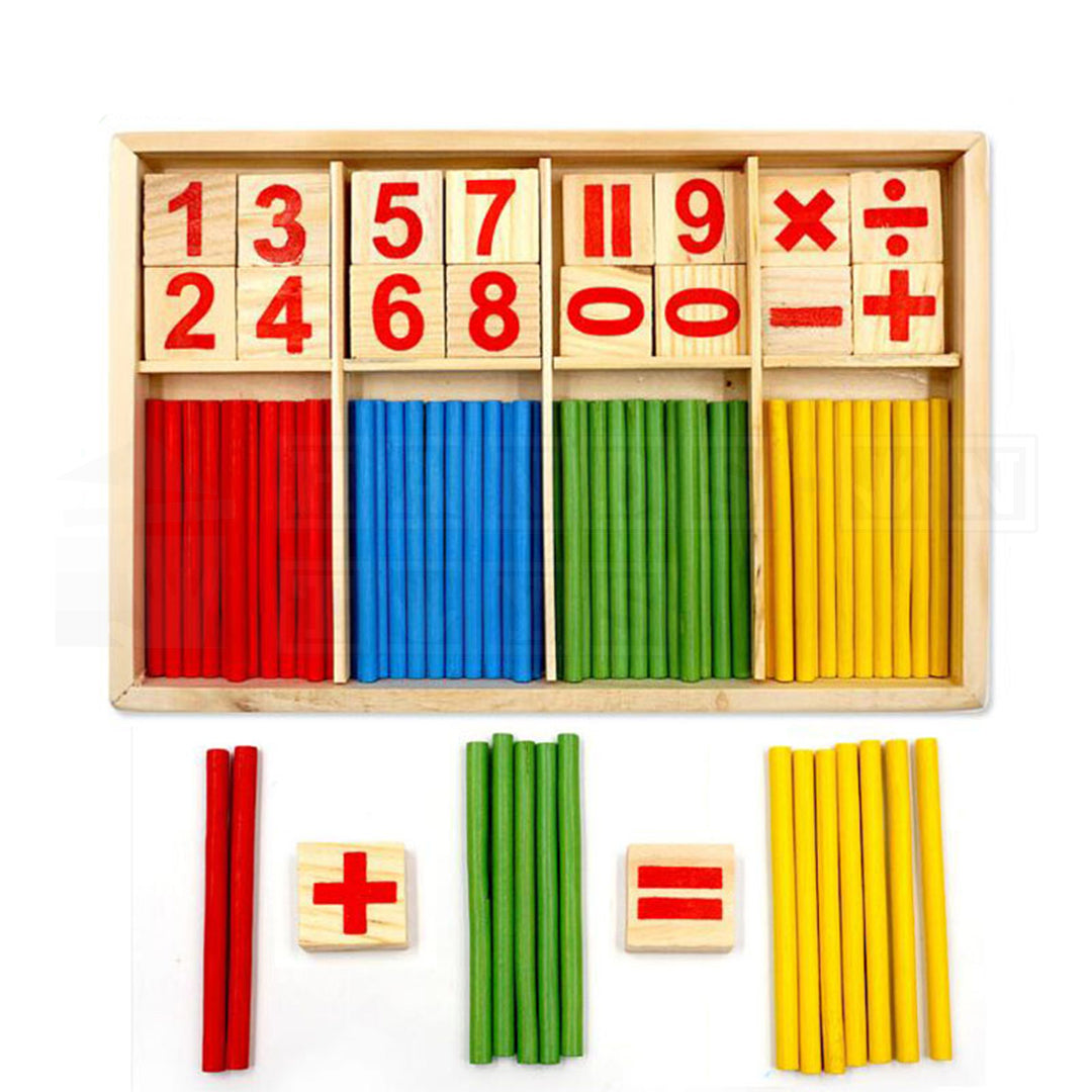 EcoCount™ Wooden Counting Set  Math Toys.