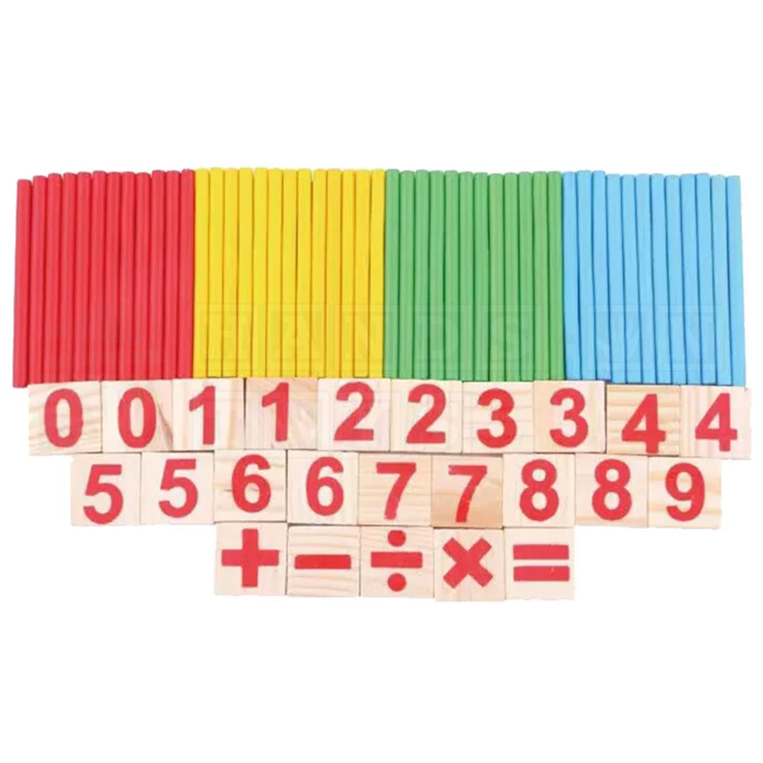 EcoCount™ Wooden Counting Set  Math Toys.