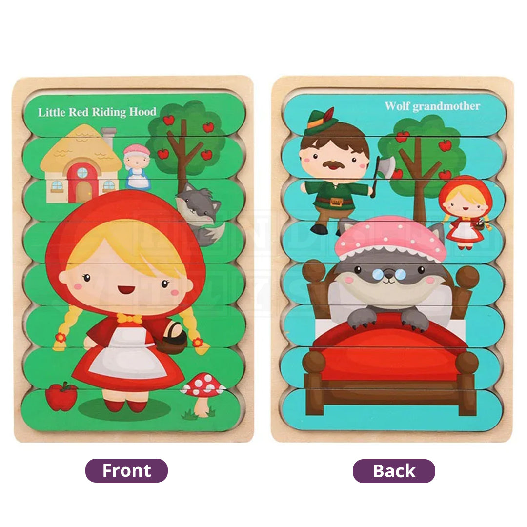 Double Puzzle™ Wooden Double-sided Puzzle-Puzzles-Hands-On Toys