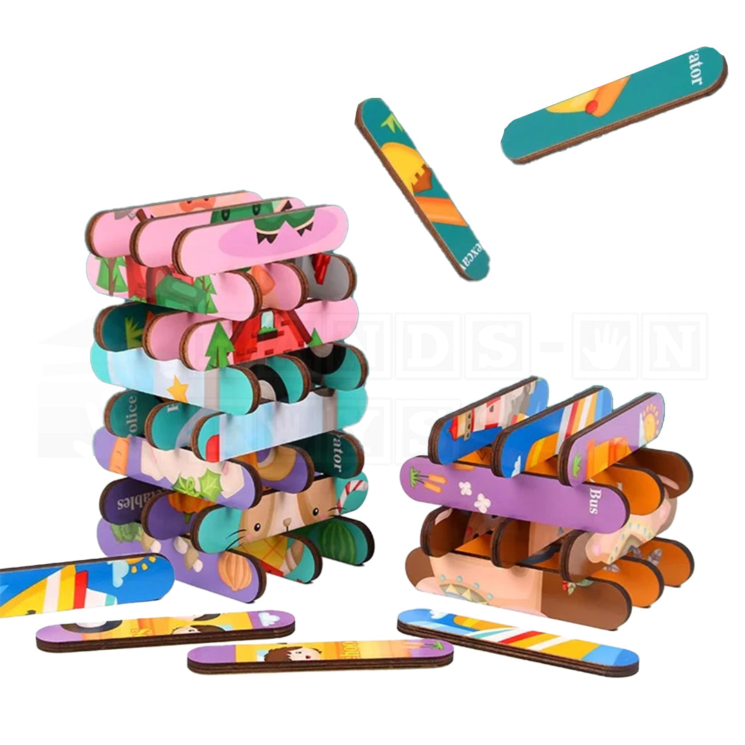 Double Puzzle™ Wooden Double-sided Puzzle-Puzzles-Hands-On Toys