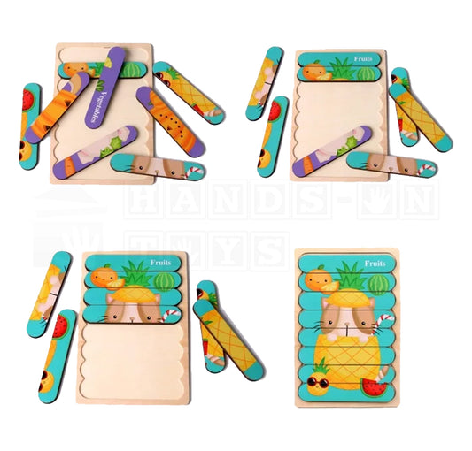 Double Puzzle™ Wooden Double-sided Puzzle-Puzzles-Hands-On Toys