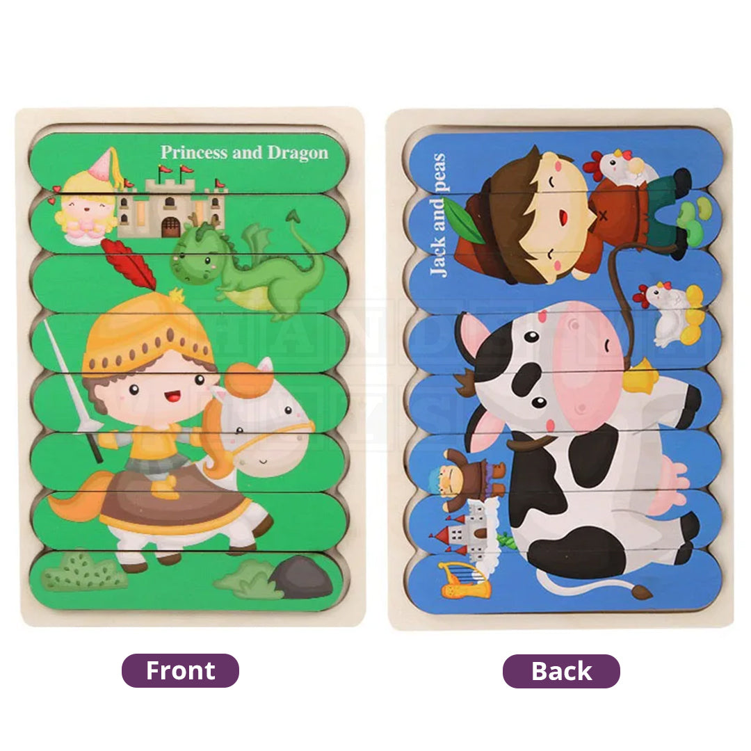 Double Puzzle™ Wooden Double-sided Puzzle-Puzzles-Hands-On Toys