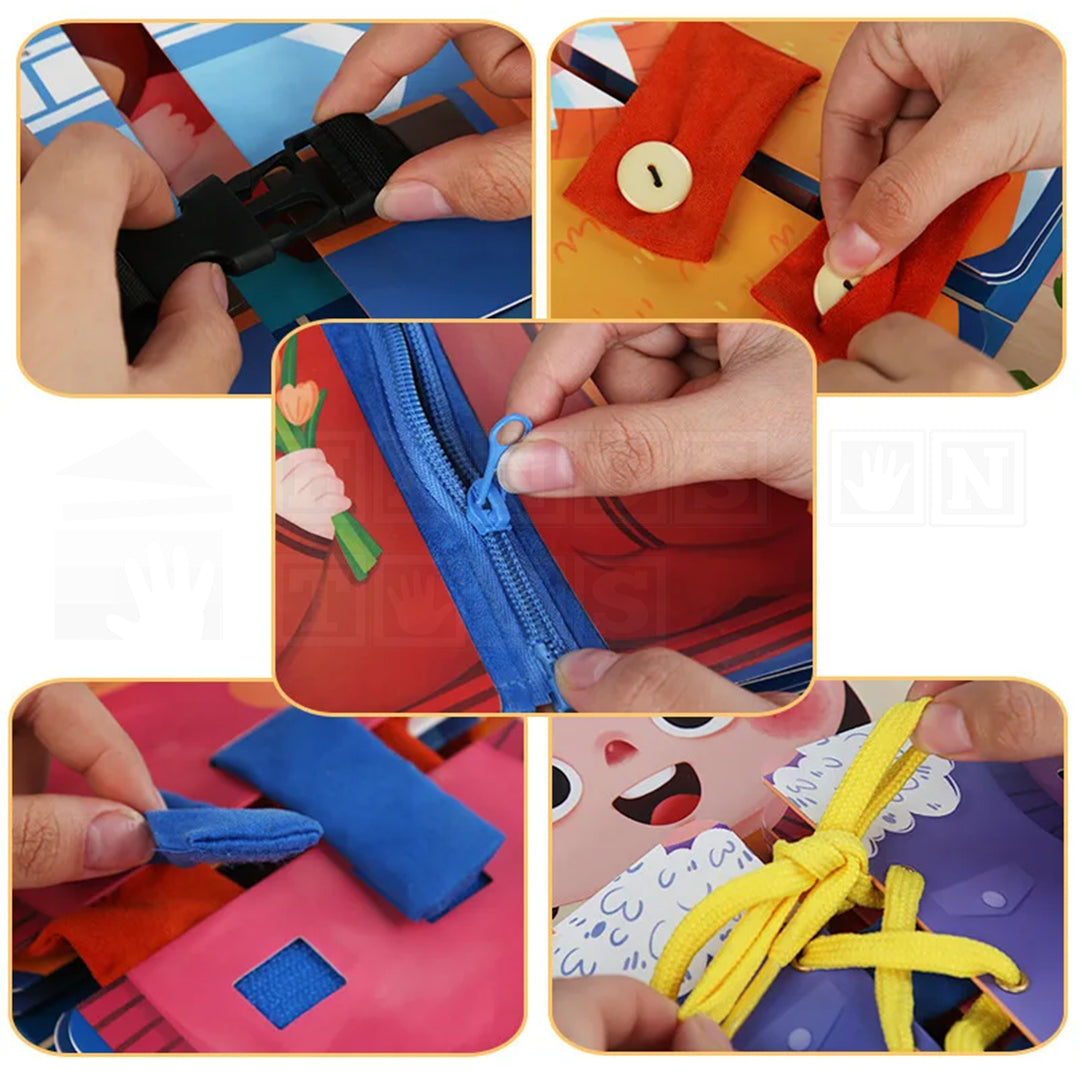 ZipMan™ Dressing Wooden Busy Board-Hands-On Toys