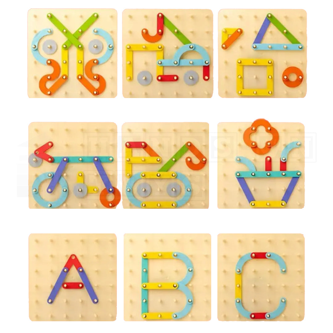 PinBoard™ Wooden Creativity Board-Puzzles-Hands-On Toys
