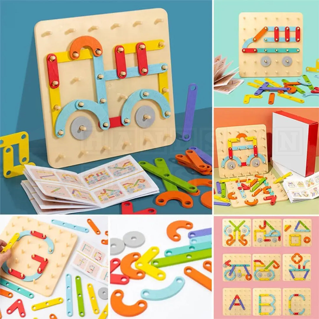 PinBoard™ Wooden Creativity Board-Puzzles-Hands-On Toys
