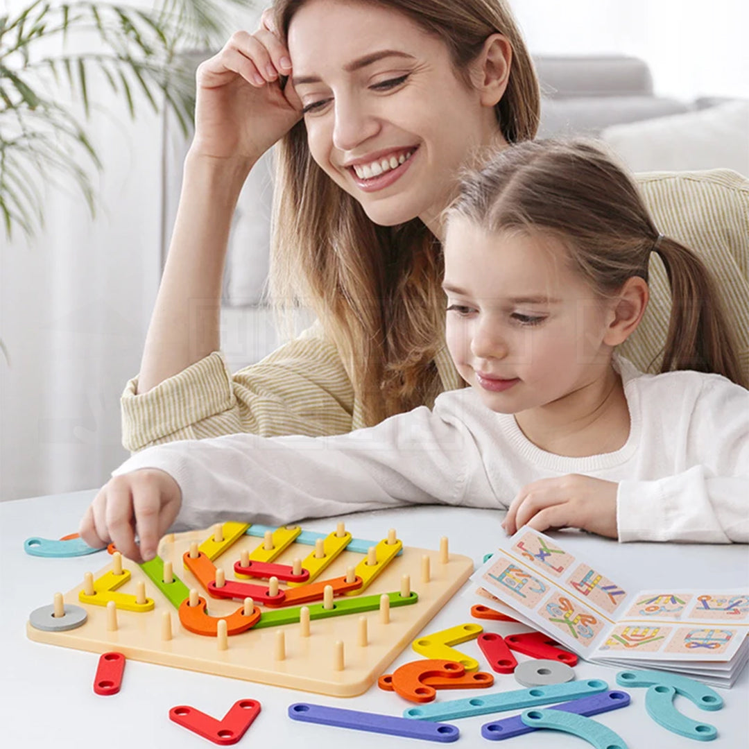PinBoard™ Wooden Creativity Board-Puzzles-Hands-On Toys