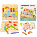 PinBoard™ Wooden Creativity Board-Puzzles-Hands-On Toys
