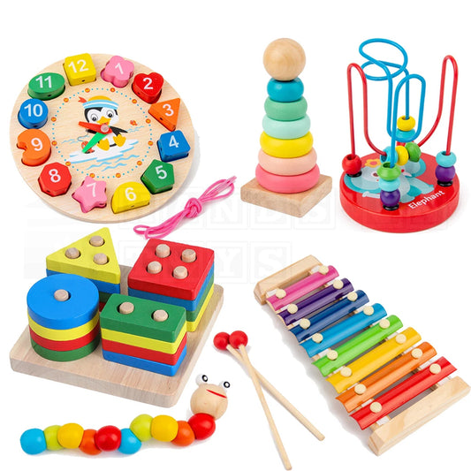 EduSet™ 6 Wooden Montessori Toy Set  Educational Toys.