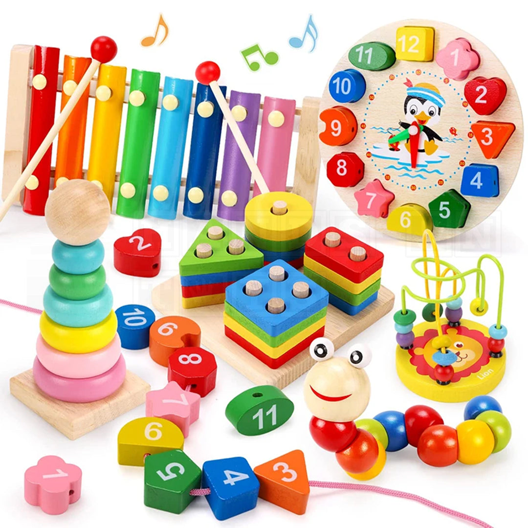 EduSet™ 6 Wooden Montessori Toy Set-Educational Toys-Hands-On Toys