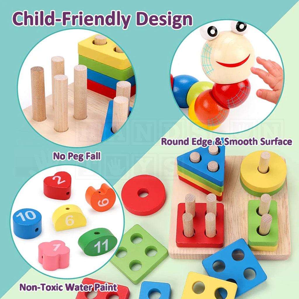 EduSet™ 6 Wooden Montessori Toy Set-Educational Toys-Hands-On Toys