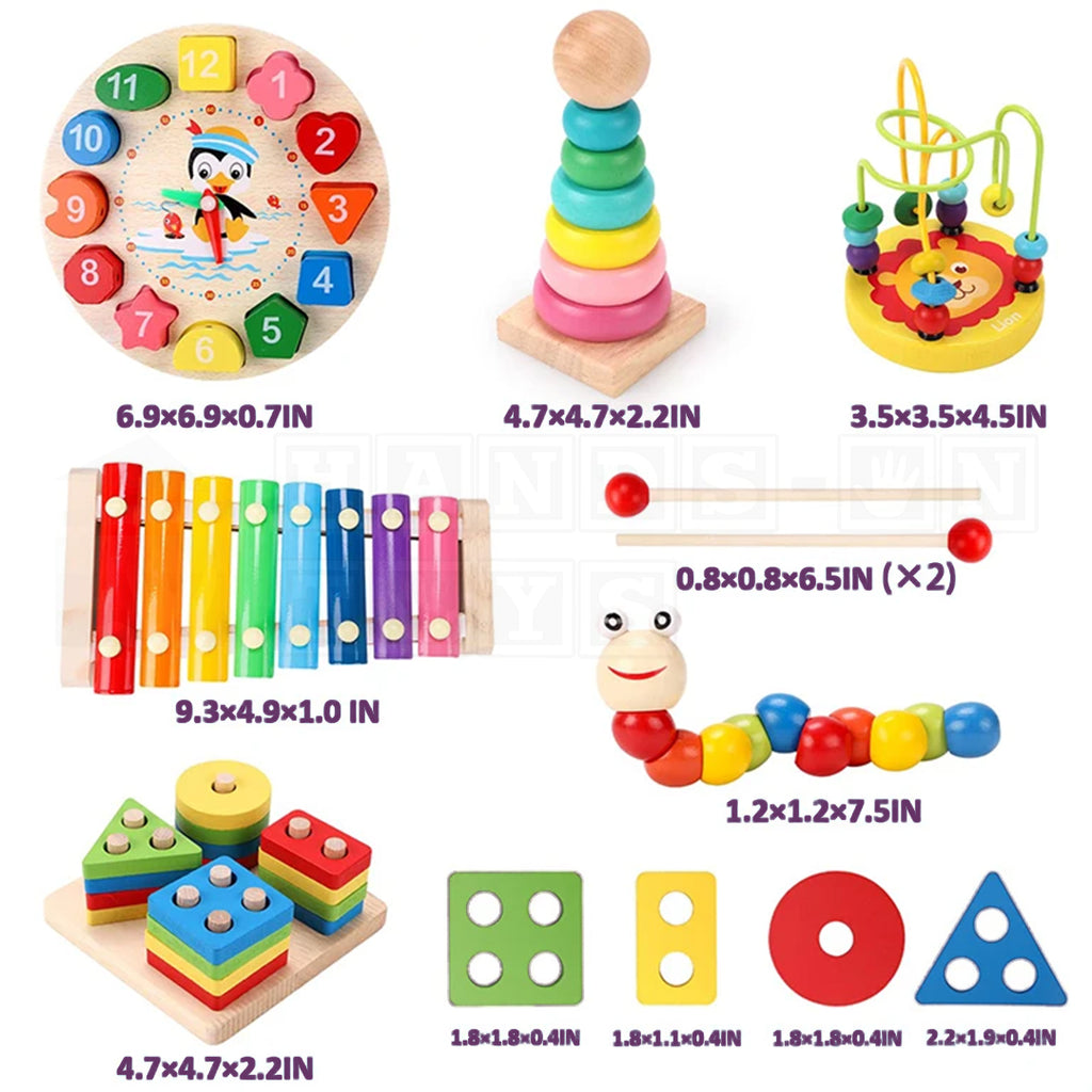 EduSet™ 6 Wooden Montessori Toy Set-Educational Toys-Hands-On Toys