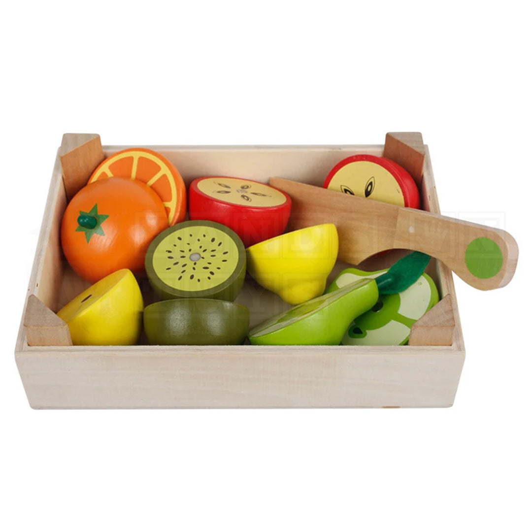 SliceWise™ Wooden Food Cutting Set  Practical Life Toys.