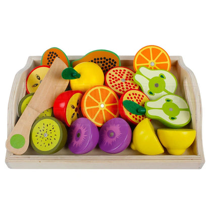 SliceWise™ Wooden Food Cutting Set  Practical Life Toys.