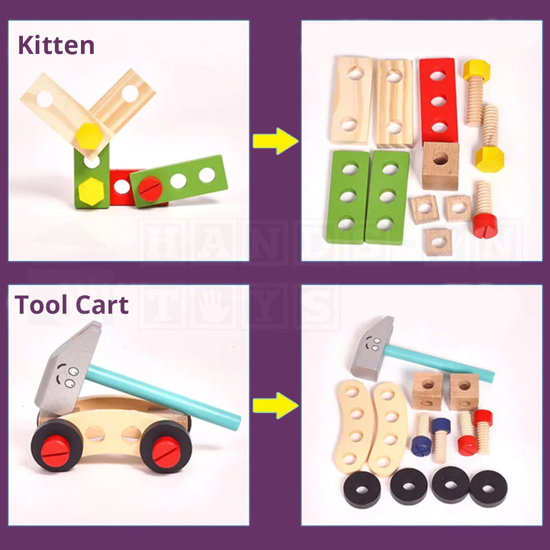 WoodWorx Set™ Wooden Assembly Set  Practical Life Toys.