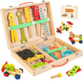 wooden assembly toolbox for kids - wooden toy