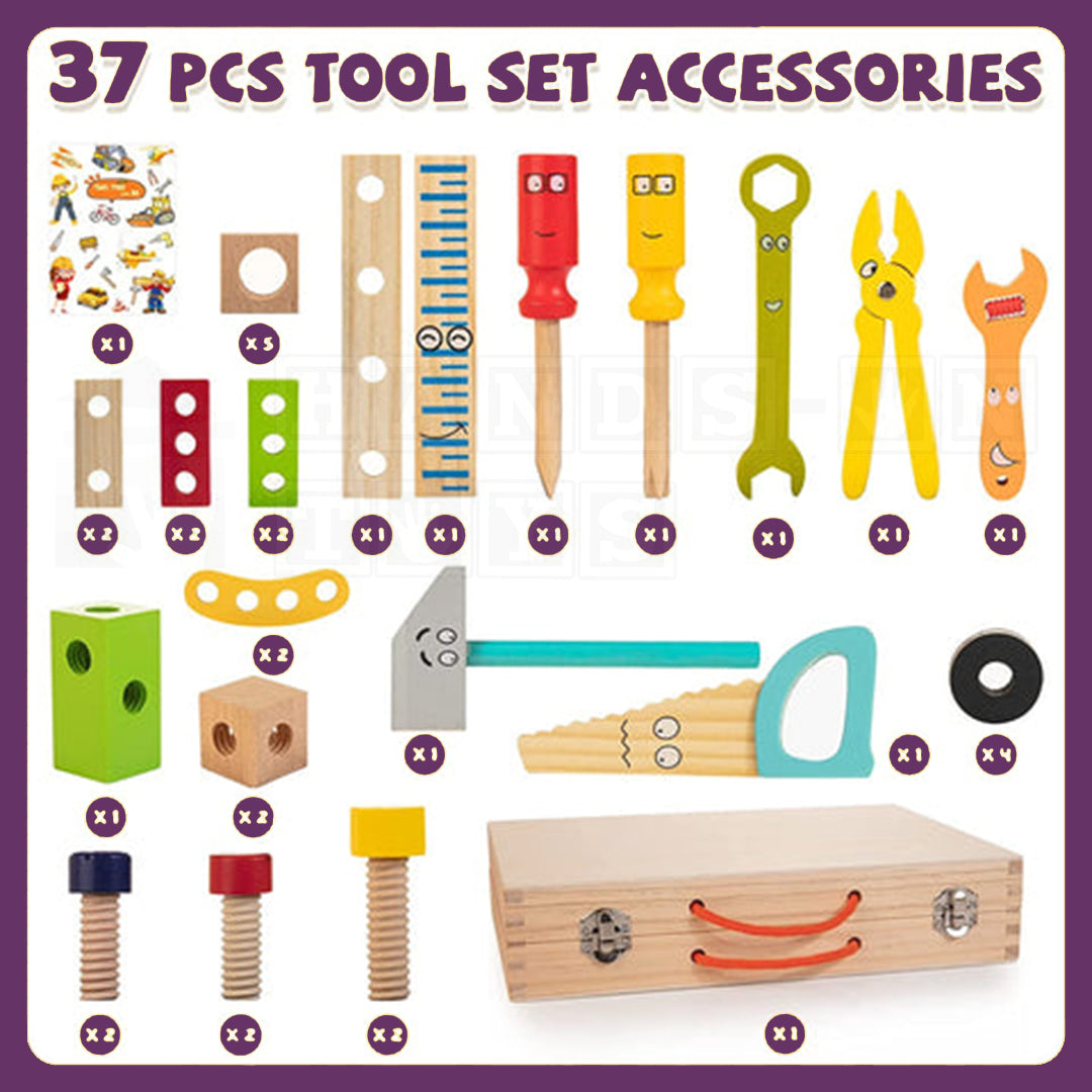WoodWorx Toolbox™ Wooden Assembly Toolbox-Practical Life Toys-Hands-On Toys