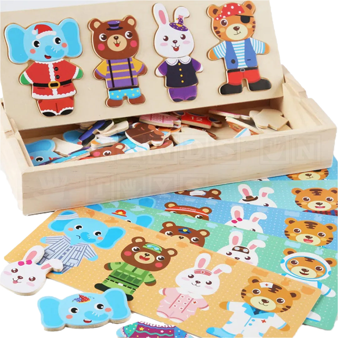 Puzzle Pals™ Wooden Dress-Up Puzzle-Practical Life Toys-Hands-On Toys