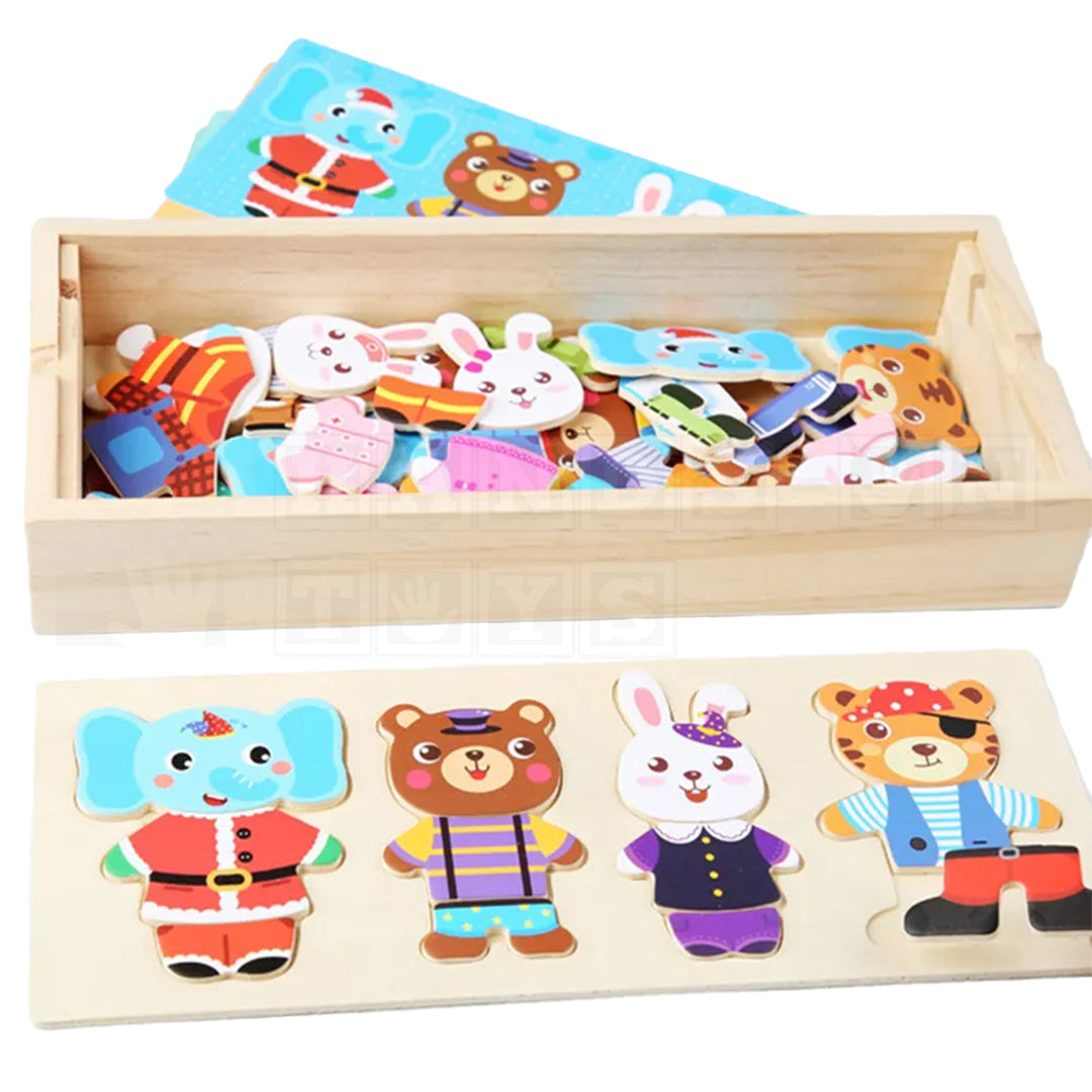 Puzzle Pals™ Wooden Dress-Up Puzzle-Practical Life Toys-Hands-On Toys