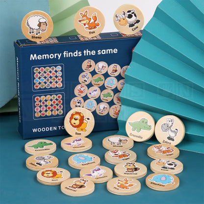 RememberMatch™ Wooden Memory Game  Language Toys.